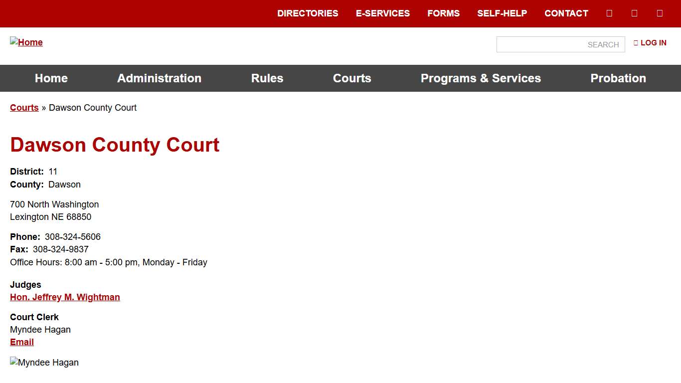 Dawson County Court Nebraska Judicial Branch