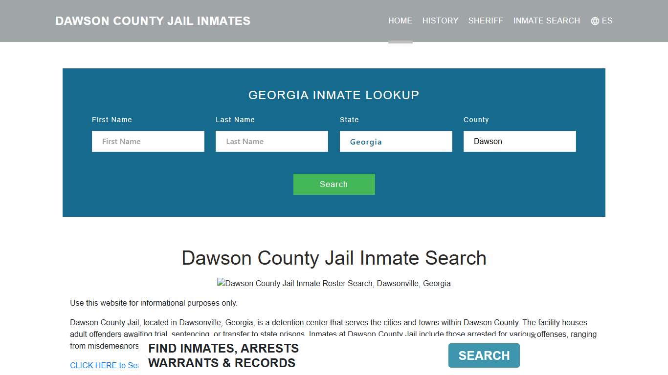Dawson County Jail Inmate Roster Lookup, Dawsonville, GA